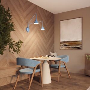 Wall Lamp Nox 2 Azure With Switch